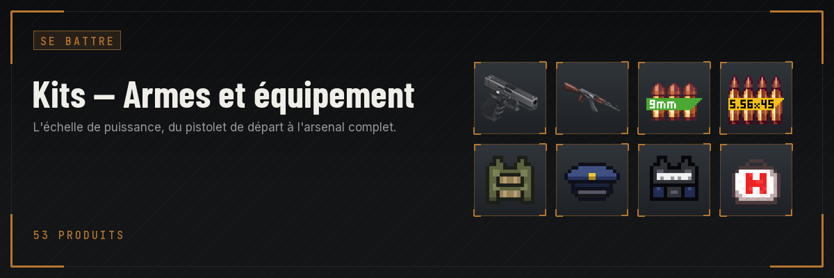Kits — Armes et équipement