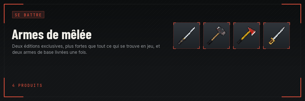 Armes de mêlée