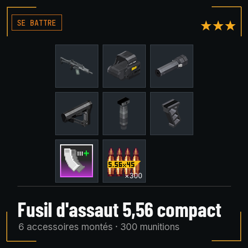 Fusil d'assaut 5,56 compact équipé