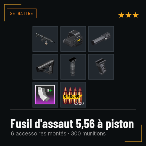 Fusil d'assaut 5,56 à piston équipé