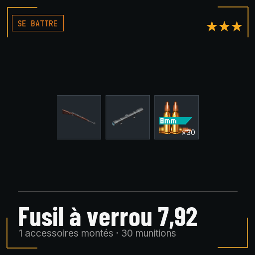 Fusil à verrou 7,92 équipé