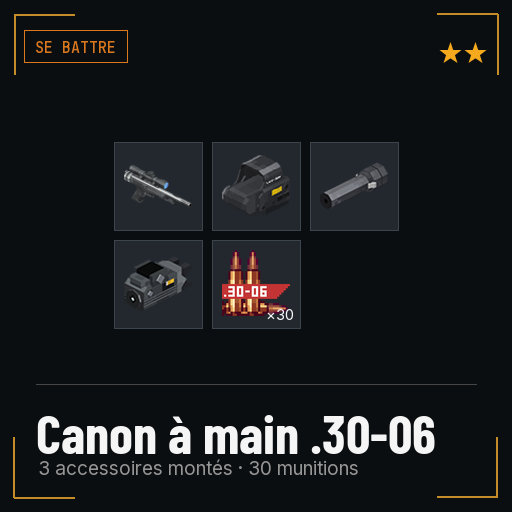 Canon à main .30-06 équipé
