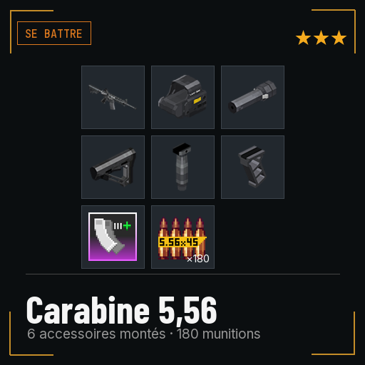 Carabine 5,56 équipée