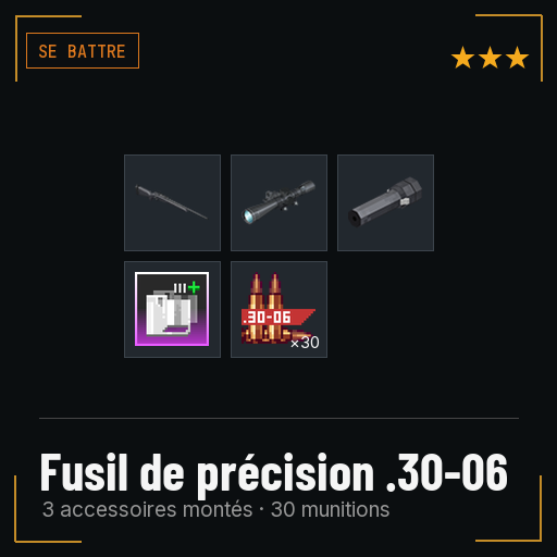 Fusil de précision .30-06 équipé
