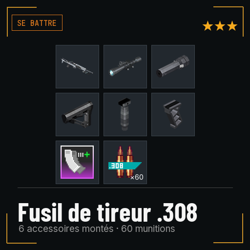 Fusil de tireur .308 équipé