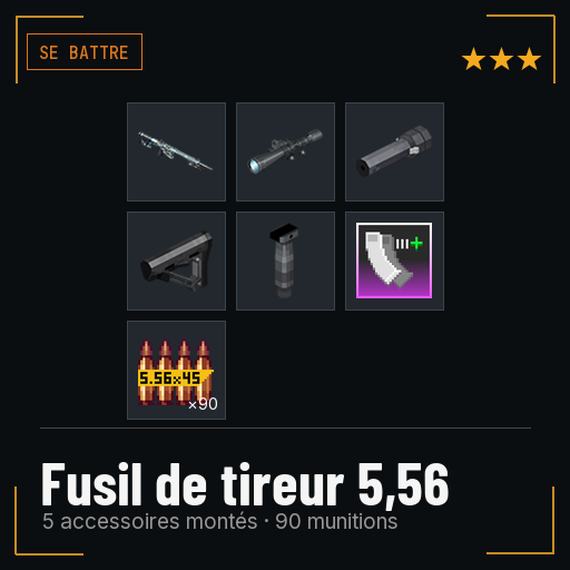 Fusil de tireur 5,56 équipé