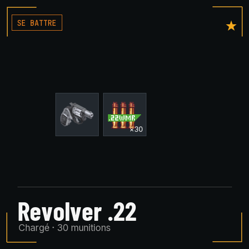 Revolver .22 chargé