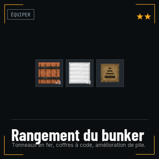 Rangement du bunker