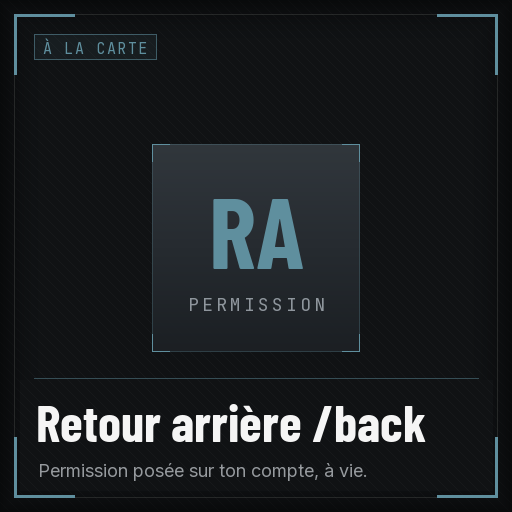 Retour arrière /back