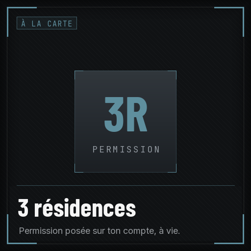 3 résidences