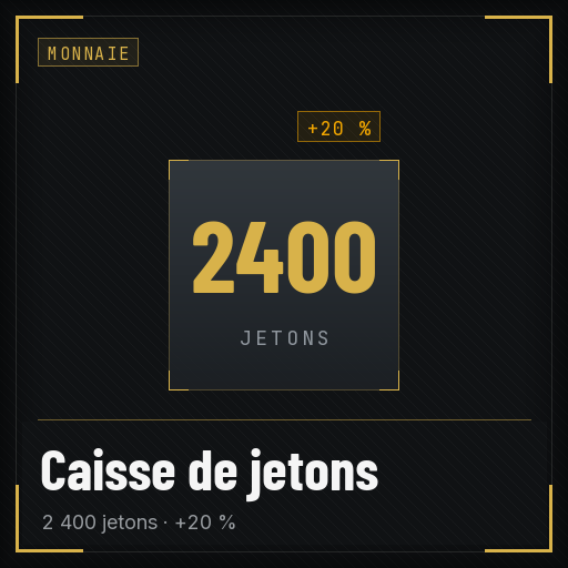 Caisse de jetons