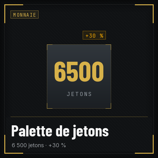 Palette de jetons