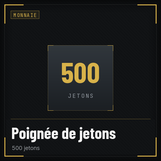 Poignée de jetons