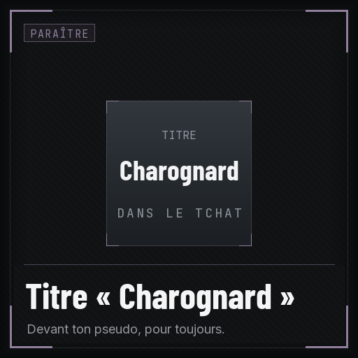 Titre « Charognard »