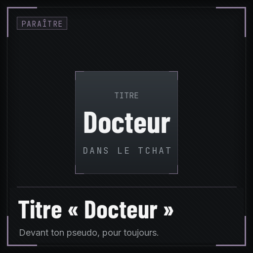 Titre « Docteur »